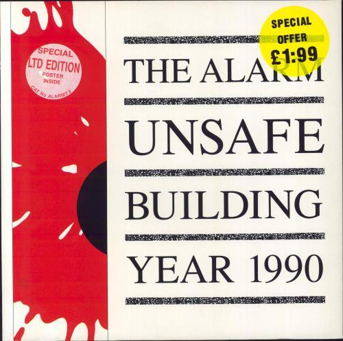 The Alarm Unsafe Building 1990 + Poster 12" vinyl single (12 inch record / Maxi-single) UK ALA12UN09439