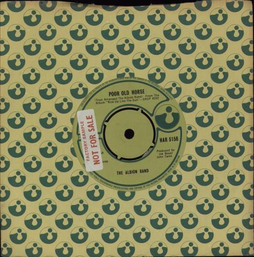 The Albion Band Poor Old Horse - Factory sample 7" vinyl single (7 inch record / 45) UK AB107PO752983