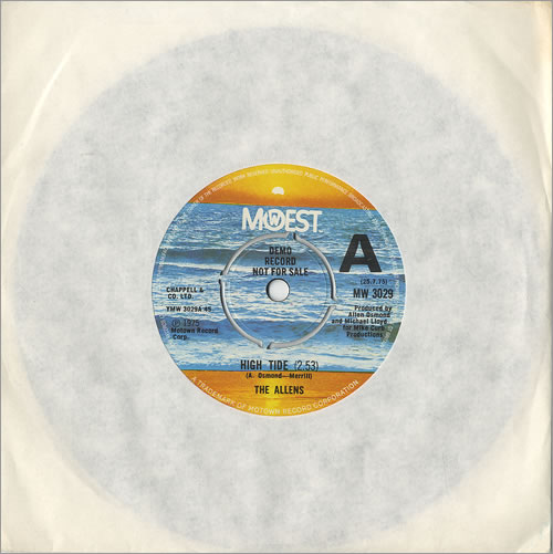 The Allens High Tide 7" vinyl single (7 inch record / 45) UK EN-07HI486580