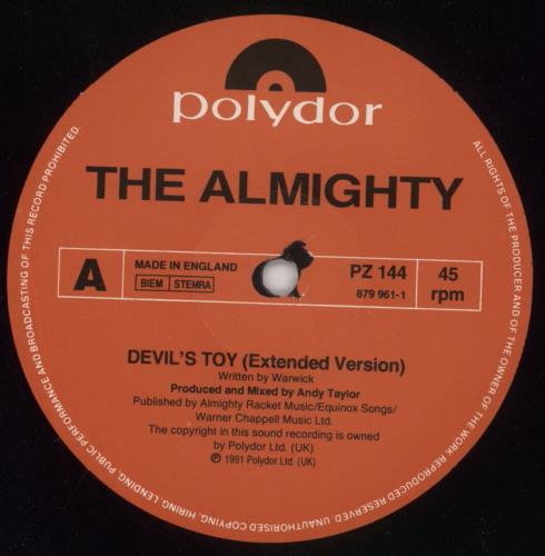 The Almighty Devil's Toy 12" vinyl single (12 inch record / Maxi-single) UK AMT12DE55286