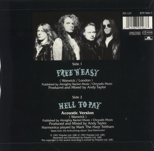 The Almighty Free & Easy 7" vinyl single (7 inch record / 45) UK AMT07FR56501