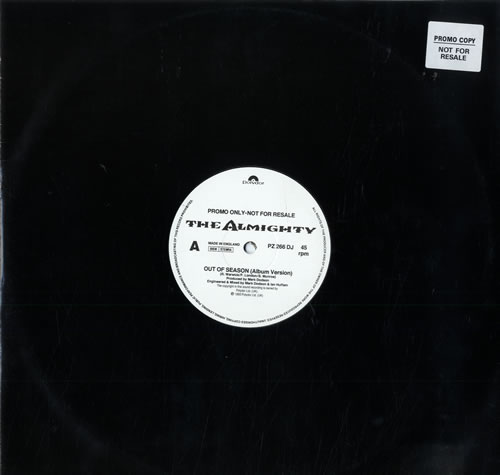 The Almighty Out Of Season 12" vinyl single (12 inch record / Maxi-single) UK AMT12OU60854