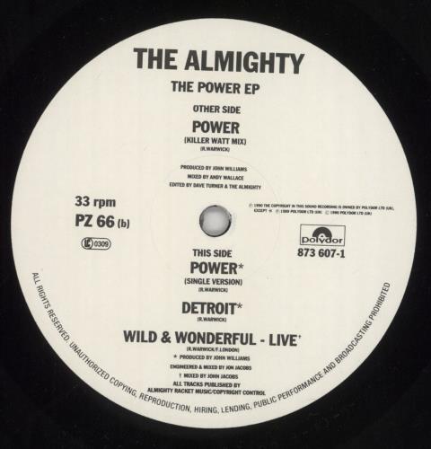 The Almighty Power E.P. + Patch 12" vinyl single (12 inch record / Maxi-single) UK AMT12PO859478