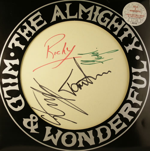 The Almighty Wild & Wonderful - Autographed picture disc LP (vinyl picture disc album) UK AMTPDWI22807