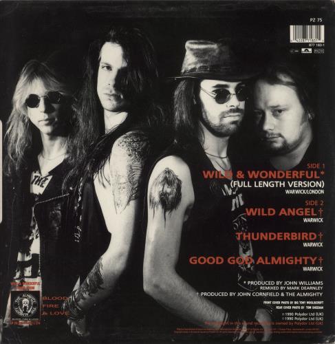 The Almighty Wild & Wonderful 12" vinyl single (12 inch record / Maxi-single) UK AMT12WI56707