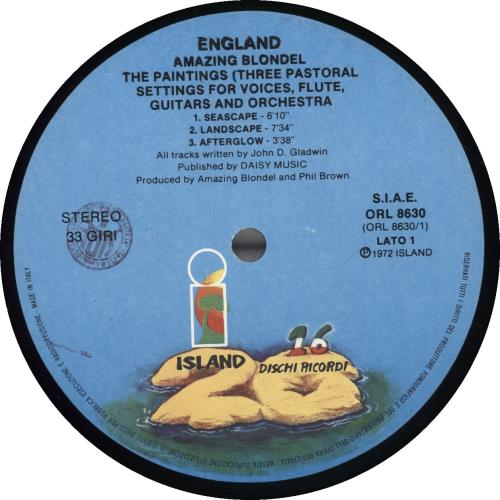 The Amazing Blondel England vinyl LP album (LP record) Italian AMZLPEN695351