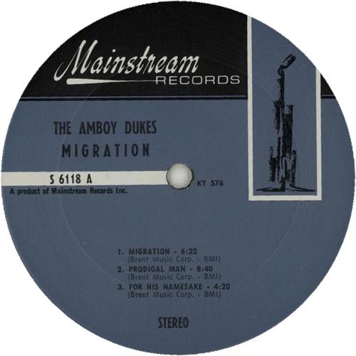 The Amboy Dukes (US) Migration vinyl LP album (LP record) US ADULPMI382569