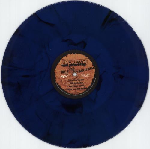 The Amorettes Born To Break - Blue With Black Swirl Vinyl + CD - Autographed 2-LP vinyl record set (Double LP Album) UK 9L72LBO875503