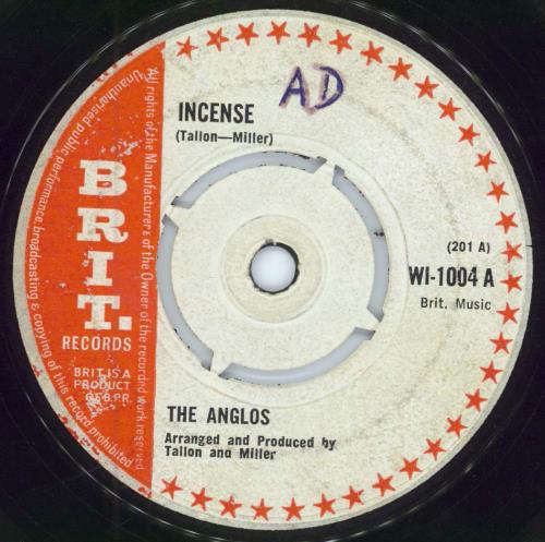 The Anglos Incense 7" vinyl single (7 inch record / 45) UK AGS07IN697637
