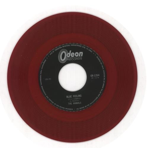 The Animals Around And Around - Red Vinyl 7" vinyl single (7 inch record / 45) Japanese ANM07AR730181