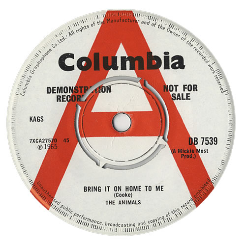 The Animals Bring It On Home To Me 7" vinyl single (7 inch record / 45) UK ANM07BR449434