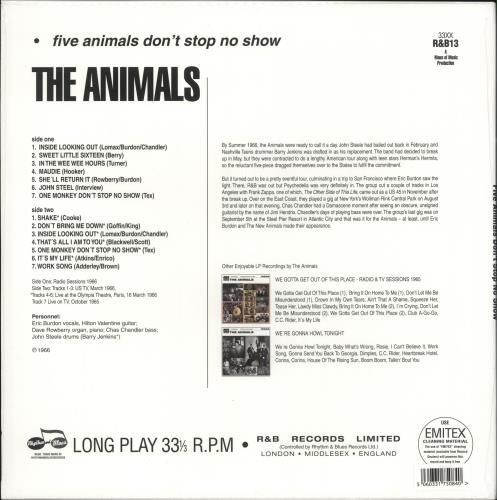 The Animals Five Animals Don't Stop No Show - Sealed vinyl LP album (LP record) UK ANMLPFI727435