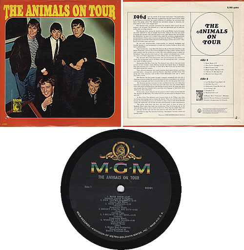 The Animals On Tour vinyl LP album (LP record) US ANMLPON131526