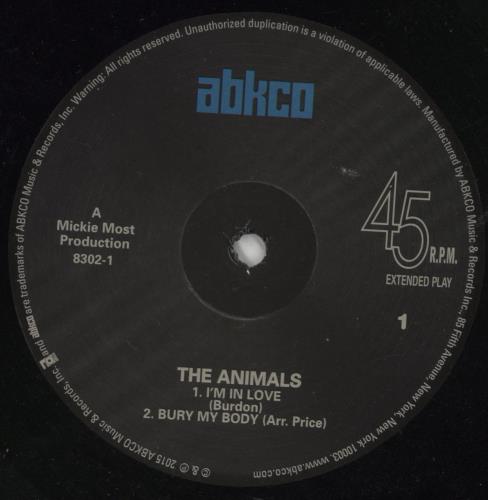 The Animals The Animals EP - RSD15 10" vinyl single (10 inch record) US ANM10TH867107