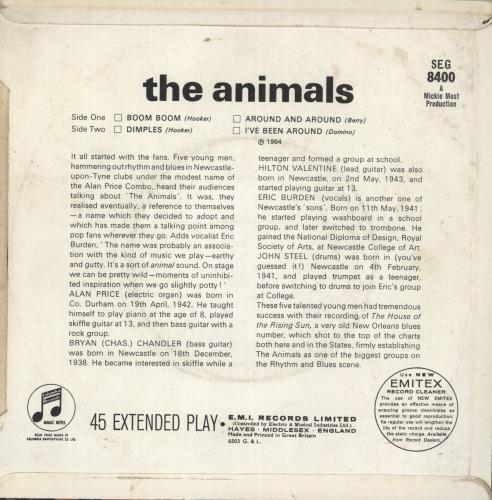 The Animals The Animals EP 7" vinyl single (7 inch record / 45) UK ANM07TH62671