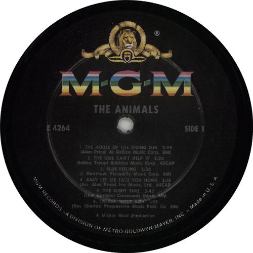The Animals The Animals vinyl LP album (LP record) US ANMLPTH111608