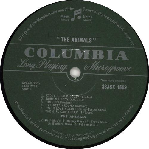 The Animals The Animals vinyl LP album (LP record) South African ANMLPTH703590