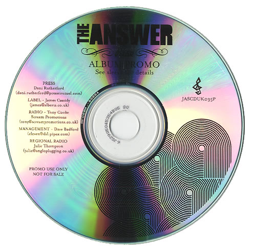 The Answer Rise CD-R acetate UK TQ9CRRI438379