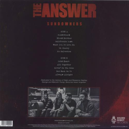 The Answer Sundowners picture disc LP (vinyl picture disc album) UK TQ9PDSU816349