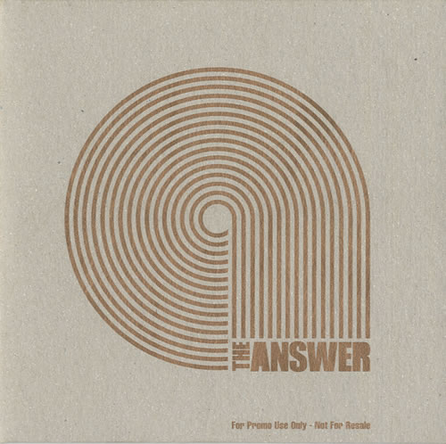 The Answer Under The Sky promo DVD-R UK TQ9DRUN477882