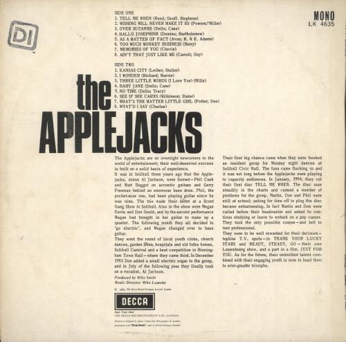 The Applejacks The Applejacks vinyl LP album (LP record) UK T9ALPTH724709