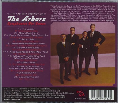 The Arbors Symphonies For Susan CD album (CDLP) UK 6TACDSY780245