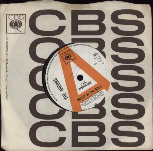 The Arbors Valley Of The Dolls - A Label 7" vinyl single (7 inch record / 45) UK 6TA07VA788123