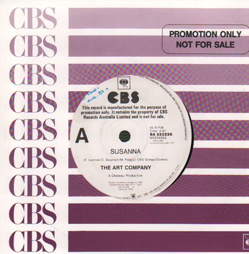 The Art Company Susanna 7" vinyl single (7 inch record / 45) Australian T6A07SU635763