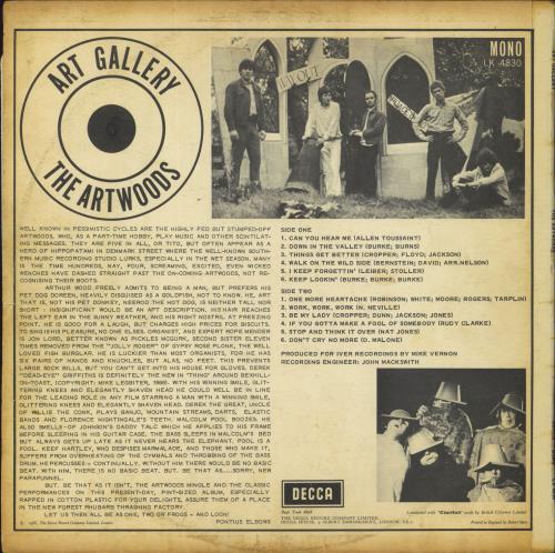The Artwoods Art Gallery - 1st - VG vinyl LP album (LP record) UK ATWLPAR829942