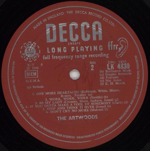 The Artwoods Art Gallery - 1st vinyl LP album (LP record) UK ATWLPAR744444