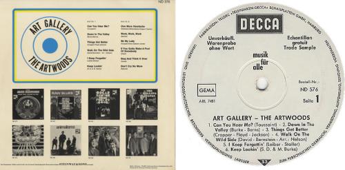 The Artwoods Art Gallery vinyl LP album (LP record) German ATWLPAR385450