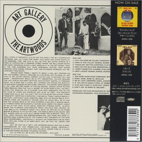 The Artwoods Art Gallery CD album (CDLP) Japanese ATWCDAR394771