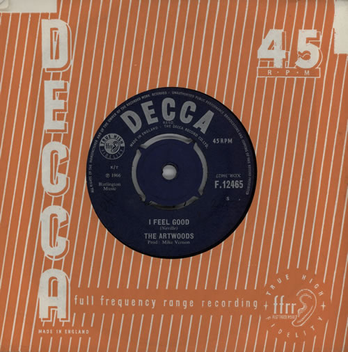 The Artwoods I Feel Good 7" vinyl single (7 inch record / 45) UK ATW07IF569170