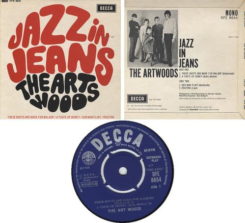 The Artwoods Jazz In Jeans EP 7" vinyl single (7 inch record / 45) UK ATW07JA344718