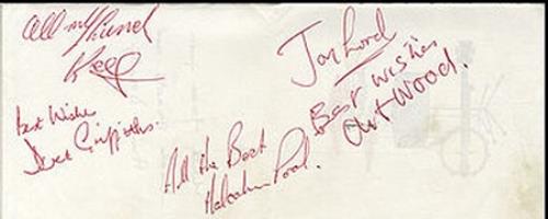 The Artwoods Set Of Autographs memorabilia UK ATWMMSE344729