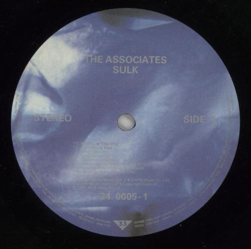 The Associates Sulk vinyl LP album (LP record) German ATSLPSU166124