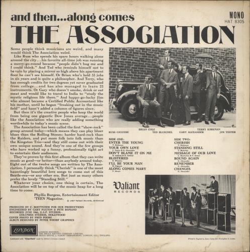 The Association And Then... Along Comes The Association -1st vinyl LP album (LP record) UK ASCLPAN785791