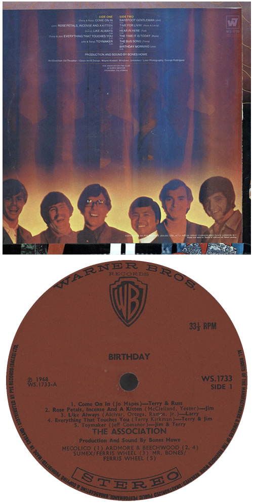 The Association Birthday - Stereo - Red Label Original - EX vinyl LP album (LP record) UK ASCLPBI569416