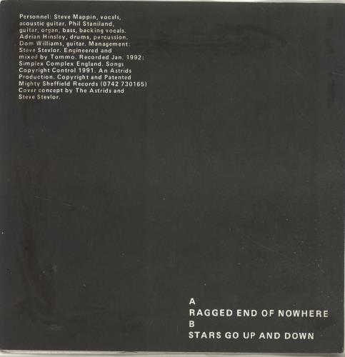 The Astrids Ragged End Of Nowhere 7" vinyl single (7 inch record / 45) UK YWG07RA694084