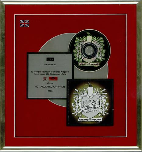 The Automatic Not Accepted Anywhere award disc UK X03AWNO485983