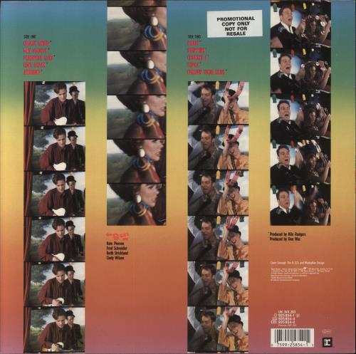 The B-52's Cosmic Thing - Promo Stickered vinyl LP album (LP record) UK B52LPCO840047