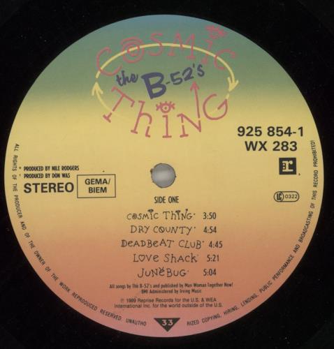 The B-52's Cosmic Thing vinyl LP album (LP record) UK B52LPCO329160