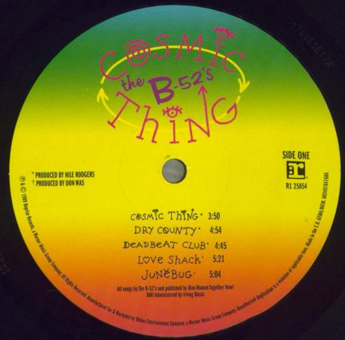 The B-52's Cosmic Thing vinyl LP album (LP record) UK B52LPCO824849