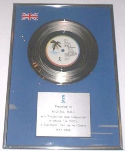 The B-52's Rock Lobster award disc UK B52AWRO148291