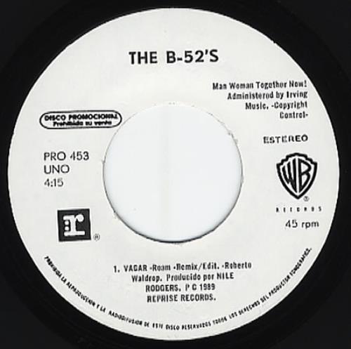 The B-52's Vagar - Roam 7" vinyl single (7 inch record / 45) Mexican B5207VA354515