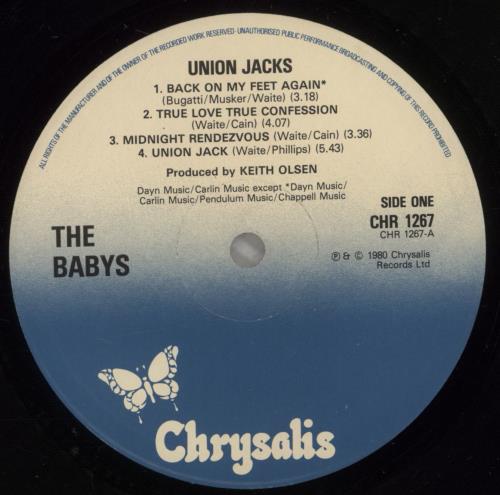 The Babys Union Jacks vinyl LP album (LP record) UK BYSLPUN621007