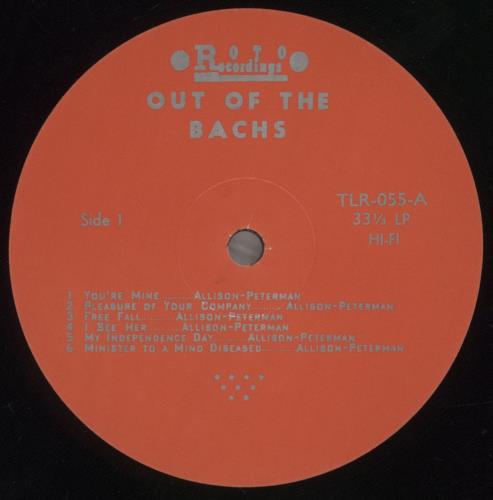 The Bachs Out Of The Bachs - 180 Gram vinyl LP album (LP record) US BXHLPOU857111