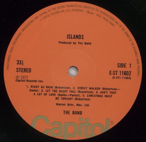 The Band Islands vinyl LP album (LP record) UK T-BLPIS341689