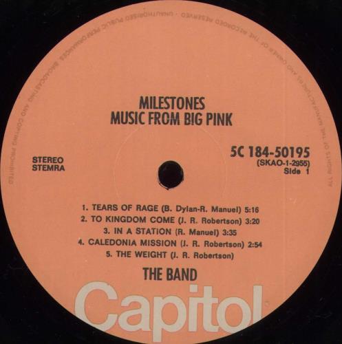 The Band Milestones - Mid '70s 2-LP vinyl record set (Double LP Album) Dutch T-B2LMI708593