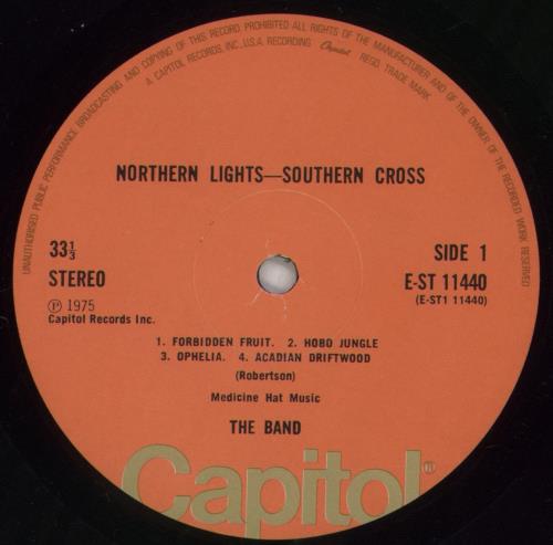 The Band Northern Lights - Southern Cross + Insert vinyl LP album (LP record) UK T-BLPNO264498